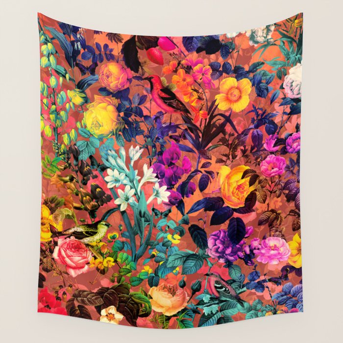 Floral and Birds II Wall Tapestry Gallery Image 4
