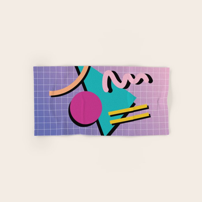 Memphis Pattern 10 - 90s - Retro Bath Towel Gallery Image 1