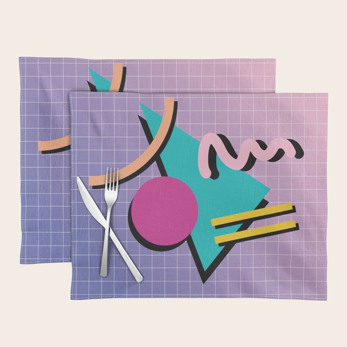 Memphis Pattern 10 - 90s - Retro Placemat Gallery Image 1