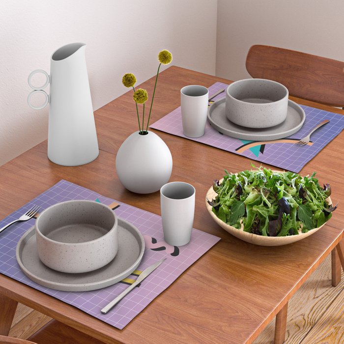 Memphis Pattern 10 - 90s - Retro Placemat Gallery Image 2