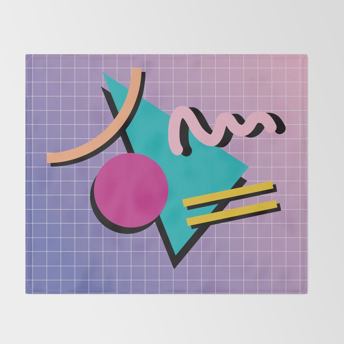 Memphis Pattern 10 - 90s - Retro Throw Blanket Gallery Image 2