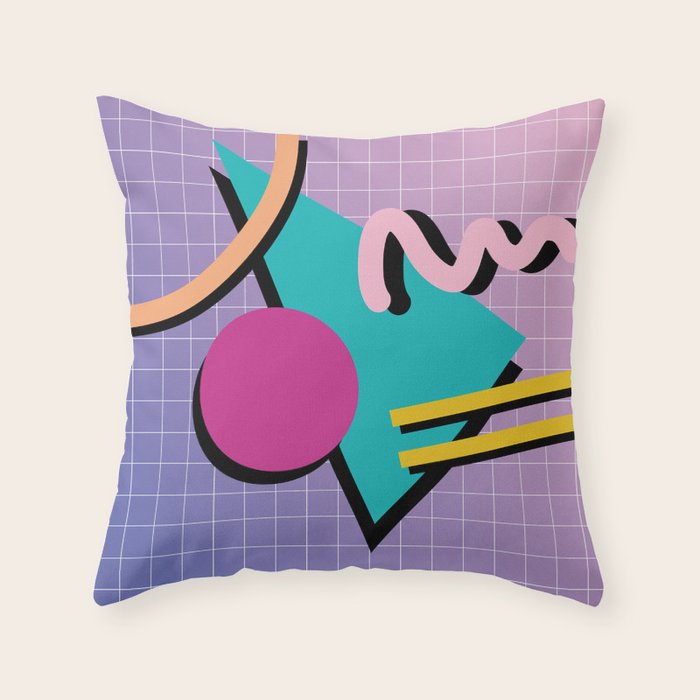 Memphis Pattern 10 - 90s - Retro Throw Pillow Gallery Image 1