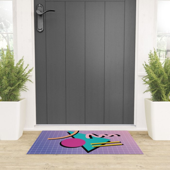 Memphis Pattern 10 - 90s - Retro Welcome Mat Gallery Image 3