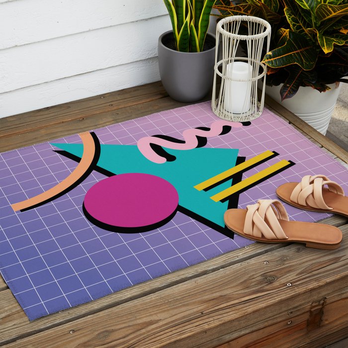 Memphis Pattern 10 - 90s - Retro Outdoor Rug Gallery Image 2