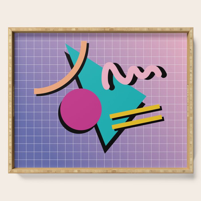 Memphis Pattern 10 - 90s - Retro Serving Tray Gallery Image 1
