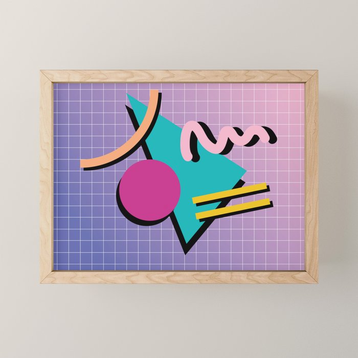 Memphis Pattern 10 - 90s - Retro Mini Art Print Gallery Image 1