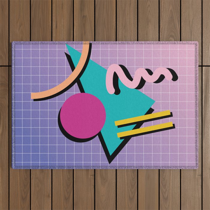 Memphis Pattern 10 - 90s - Retro Outdoor Rug Gallery Image 1