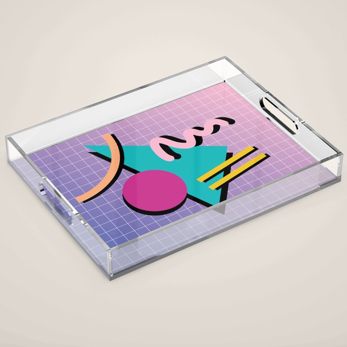 Memphis Pattern 10 - 90s - Retro Acrylic Tray Gallery Image 1