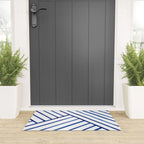 Watercolor lines pattern | Navy blue Welcome Mat Gallery Image 3