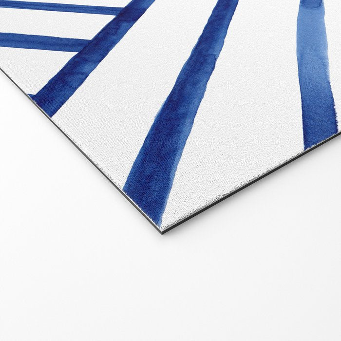 Watercolor lines pattern | Navy blue Welcome Mat Gallery Image 2