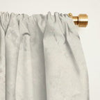 Embrace: a minimal, abstract mixed-media piece in blues and gold with a hint of pink Window Curtain Gallery Image 2