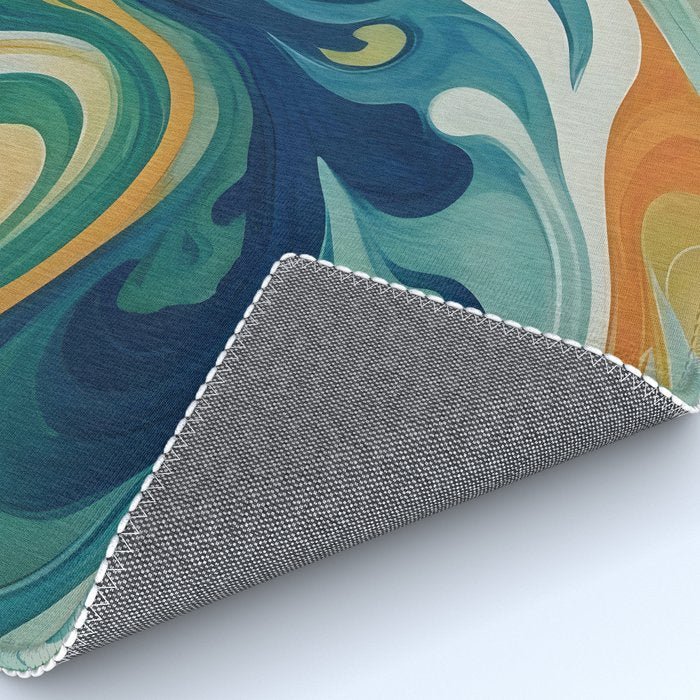 Tangerblue Waves Rug Gallery Image 4