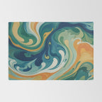 Tangerblue Waves Rug Gallery Image 2
