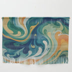 Tangerblue Waves Wall Hanging Gallery Image 1