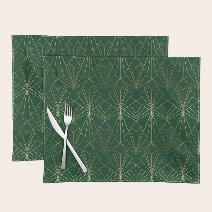 Art Deco in Emerald Green Placemat Gallery Image 1
