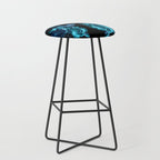 Flora temptation - moonlit blue Stool Gallery Image 1
