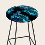 Flora temptation - moonlit blue Stool Gallery Image 2