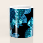Flora temptation - moonlit blue Coffee Mug Gallery Image 4