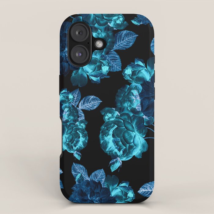 Flora temptation - moonlit blue iPhone Case Gallery Image 1