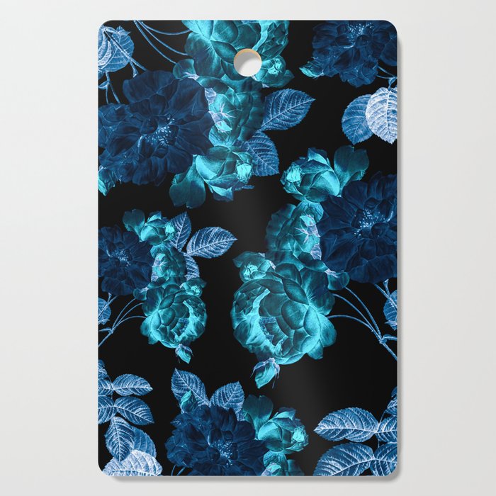 Flora temptation - moonlit blue Cutting Board Gallery Image 1