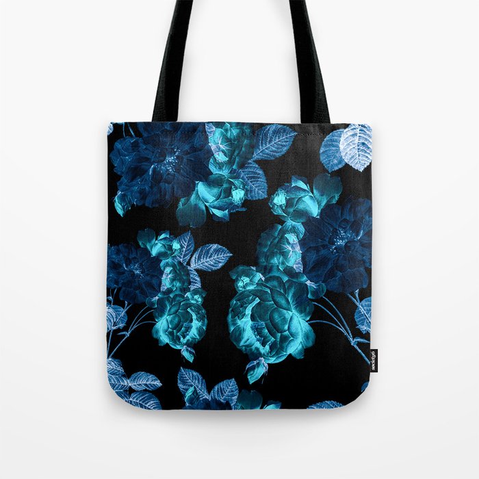 Flora temptation - moonlit blue Tote Bag Gallery Image 1