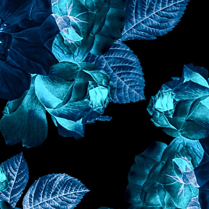 Flora temptation - moonlit blue Coffee Mug Gallery Image 2
