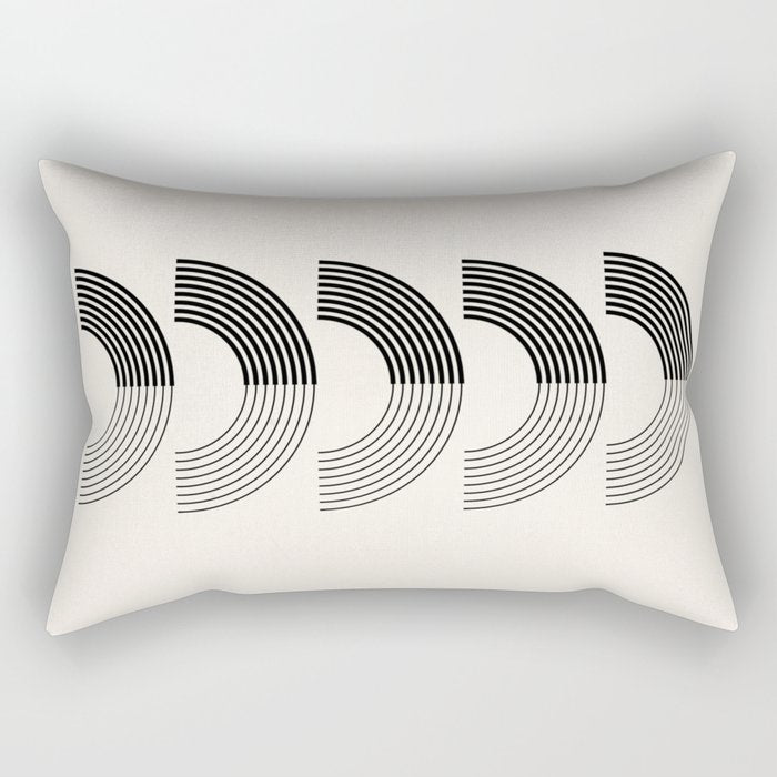 Black Rainbows Rectangular Pillow Gallery Image 2