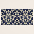 Victorian Botanicals Cornflower In Navy Blue Desk Mat Gallery Image 3