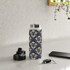 Victorian Botanicals Cornflower In Navy Blue Water Bottle Gallery Image 4