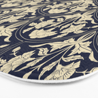 Victorian Botanicals Cornflower In Navy Blue Bath Mat Gallery Image 3