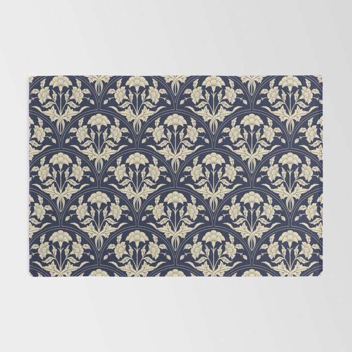 Victorian Botanicals Cornflower In Navy Blue Rug Gallery Image 2