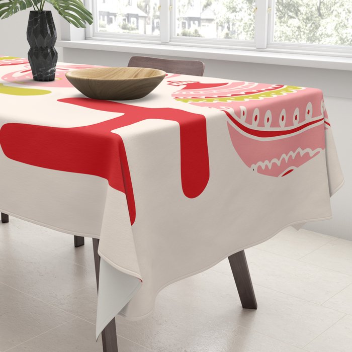 HoHoHo Cheerful little Christmas Illustration Tablecloth Gallery Image 3