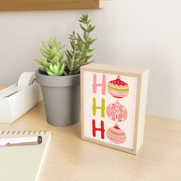 HoHoHo Cheerful little Christmas Illustration Mini Art Print Gallery Image 2