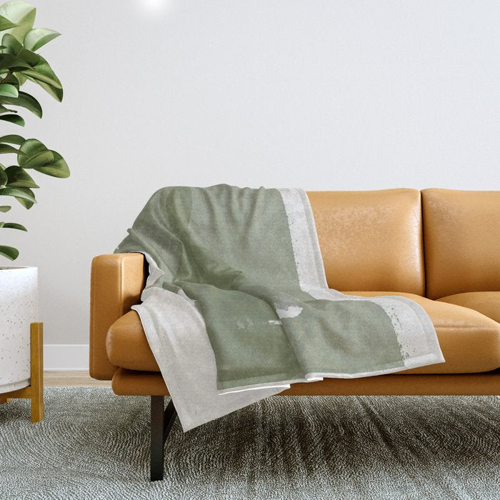 Green Modern Objects Throw Blanket Gallery Image 1