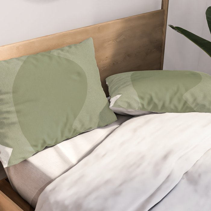 Green Modern Objects Pillow Sham Gallery Image 2