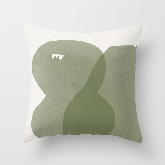 Green Modern Objects Throw Pillow Gallery Image 6