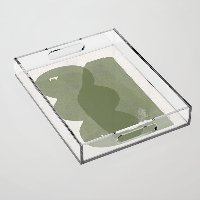 Green Modern Objects Acrylic Tray Gallery Image 1