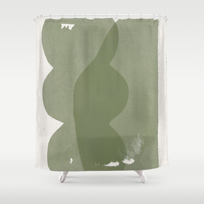 Green Modern Objects Shower Curtain Gallery Image 1