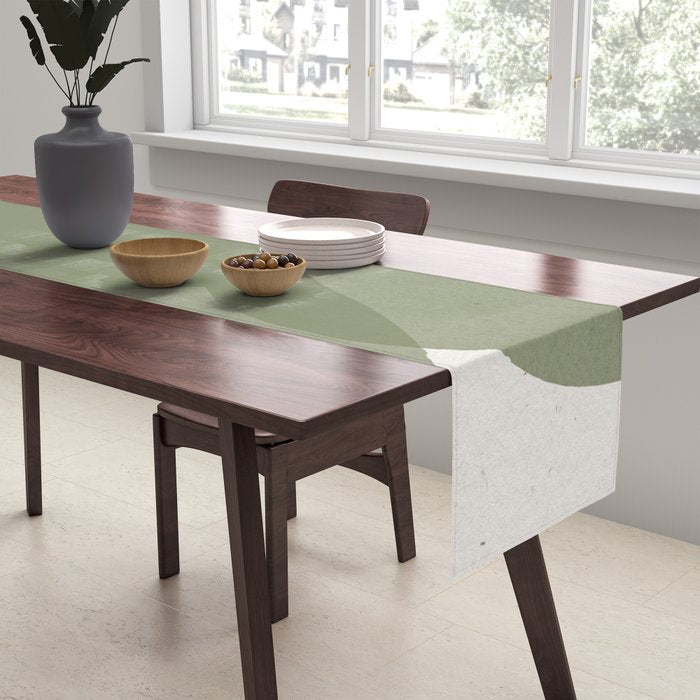Green Modern Objects Table Runner Gallery Image 2