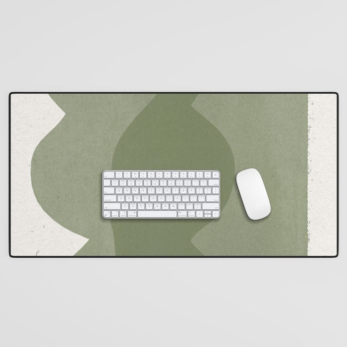 Green Modern Objects Desk Mat Gallery Image 1