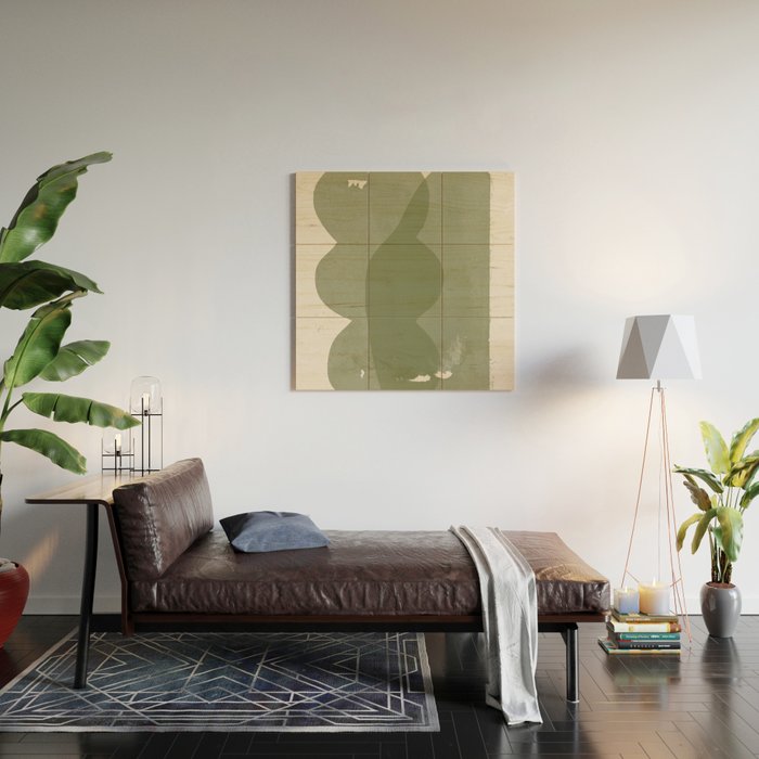 Green Modern Objects Wood Wall Art Gallery Image 2