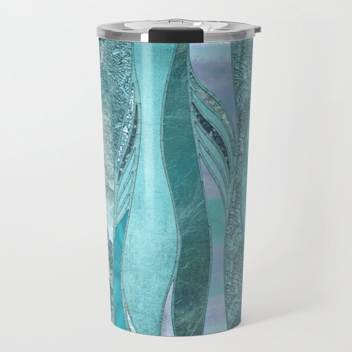 Precious Aqua And Turquoise Glamour Travel Mug Gallery Image 1