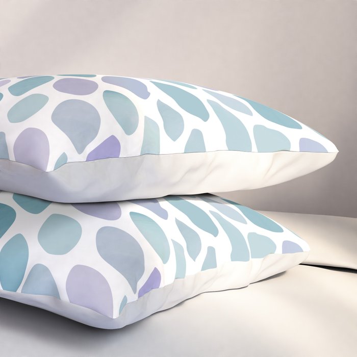 Festive, Flower Bloom, Purple and Teal, Floral Prints Pillow Sham Gallery Image 3