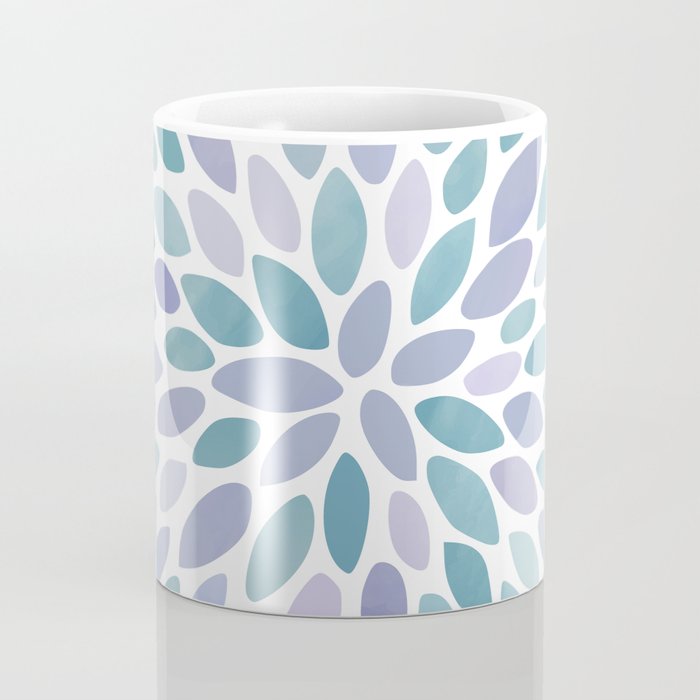 Festive, Flower Bloom, Purple and Teal, Floral Prints Coffee Mug Gallery Image 4