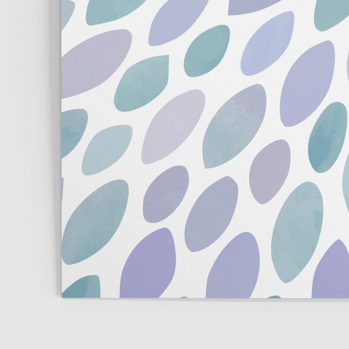 Festive, Flower Bloom, Purple and Teal, Floral Prints Poster Gallery Image 3