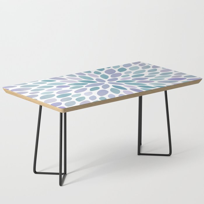Festive, Flower Bloom, Purple and Teal, Floral Prints Coffee Table Gallery Image 1