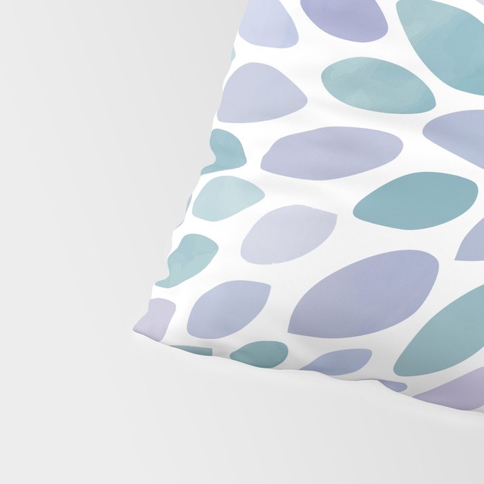Festive, Flower Bloom, Purple and Teal, Floral Prints Pillow Sham Gallery Image 4