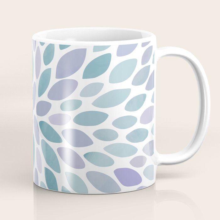 Festive, Flower Bloom, Purple and Teal, Floral Prints Coffee Mug Gallery Image 1