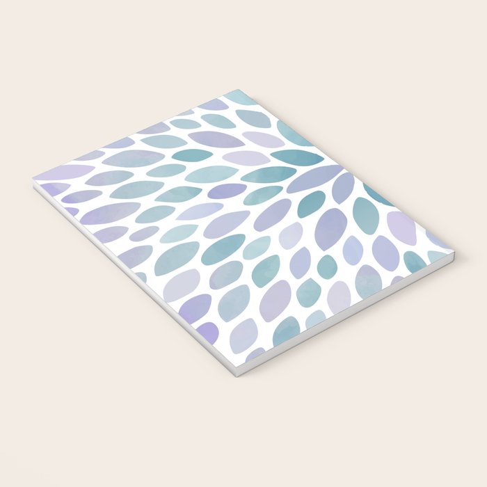 Festive, Flower Bloom, Purple and Teal, Floral Prints Notebook Gallery Image 3