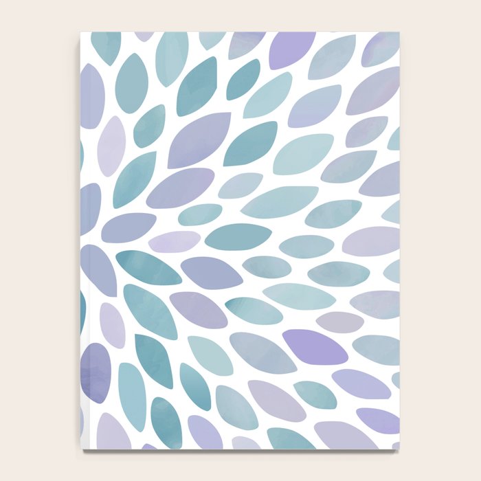 Festive, Flower Bloom, Purple and Teal, Floral Prints Notebook Gallery Image 4